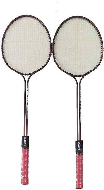 ABG Aluminum Badminton Racquet Double Shaft Badminton Racquet Multicolor Strung Badminton Racquet