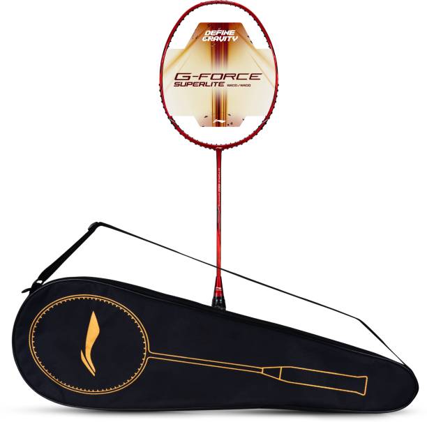 LI-NING G-Force 5900 Superlite Red, Silver Strung Badminton Racquet