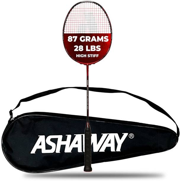 ASHAWAY Dynamic Power 100 With Gutting & Unstrung Black, Red Unstrung Badminton Racquet