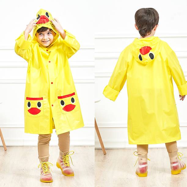Solid Boys & Girls Raincoat