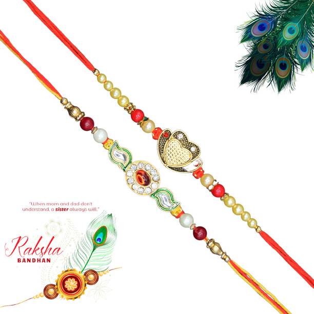bandhan Bracelet 56 Rakhi set for brother Assorted Rakhi, Chawal Roli Pack  Set