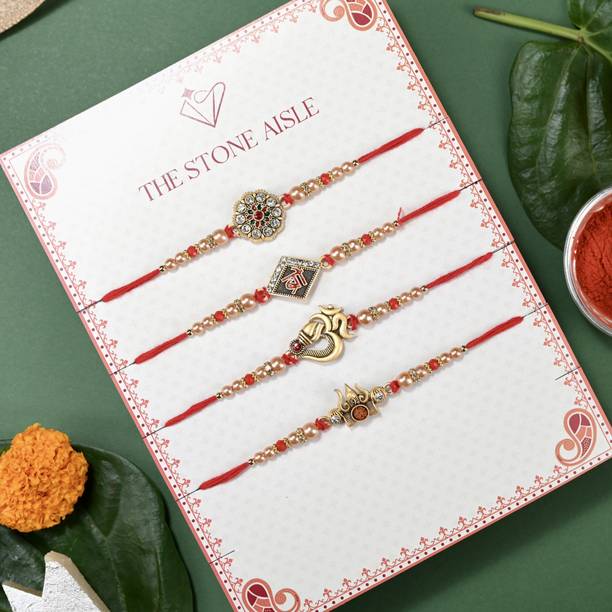The Stone Aisle Designer Rakhi Assorted Rakhi  Set