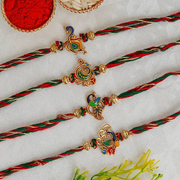 eCraftIndia Designer Rakhi Assorted Rakhi Set