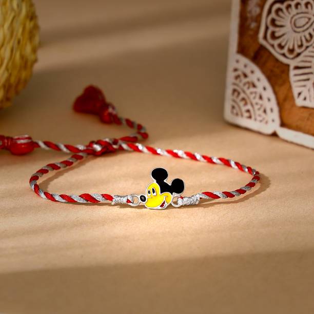 GIVA Kids RK0248 Silver Rakhi, Chawal Roli Pack  Set