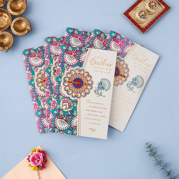 ARCHIES Thread For My Brother Raksha Bandhan Greeting Card With Envelope Assorted Rakhi  Set