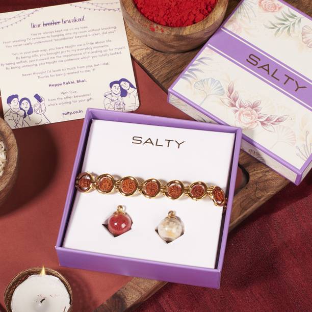 Salty Designer Ethnic Rudra Rakhi for Brother Pack of 1 Mauli Thread Rakhi  Set