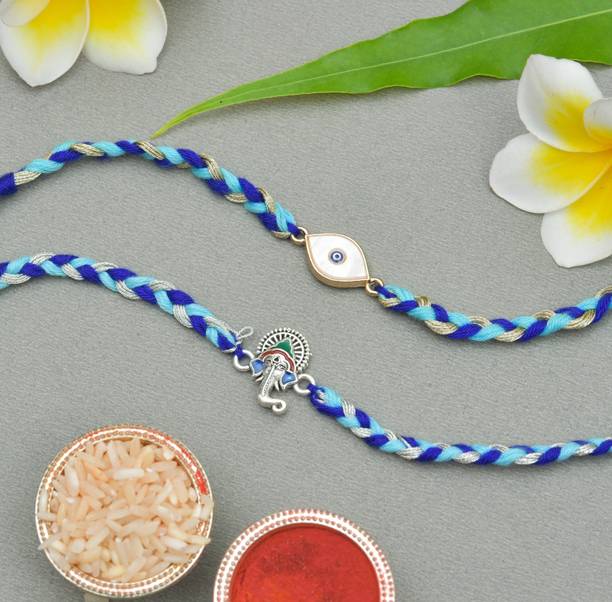 Rakhi Nation Designer F2-E4 Assorted Rakhi  Set