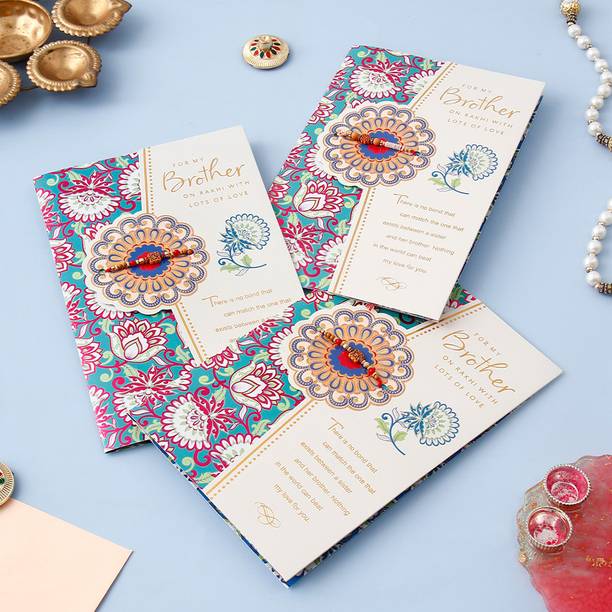 ARCHIES Thread For My Brother Raksha Bandhan Greeting Card With Envelope Assorted Rakhi  Set