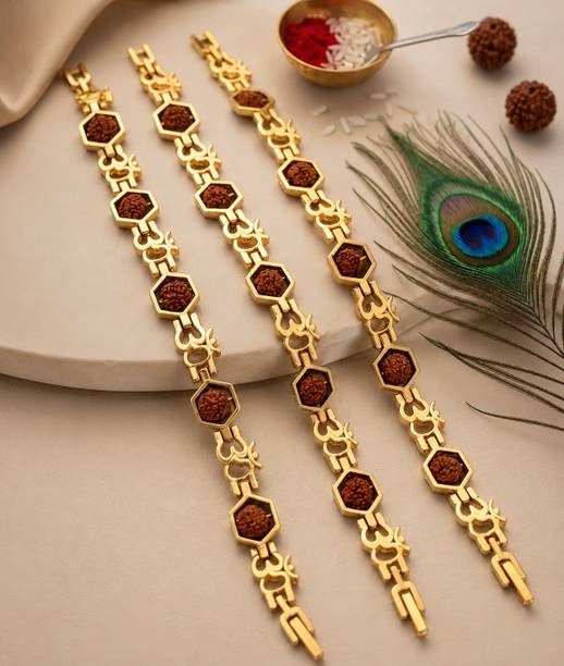 Devora Bracelet FST40 Gold Finish Rakhi  Set