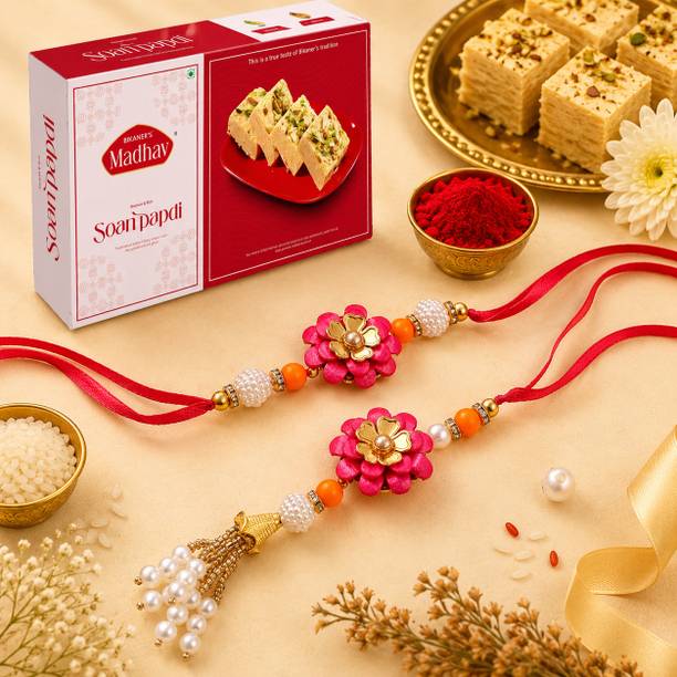 Great Art Rakhi with Sweet-sp17 Assorted Gift Box