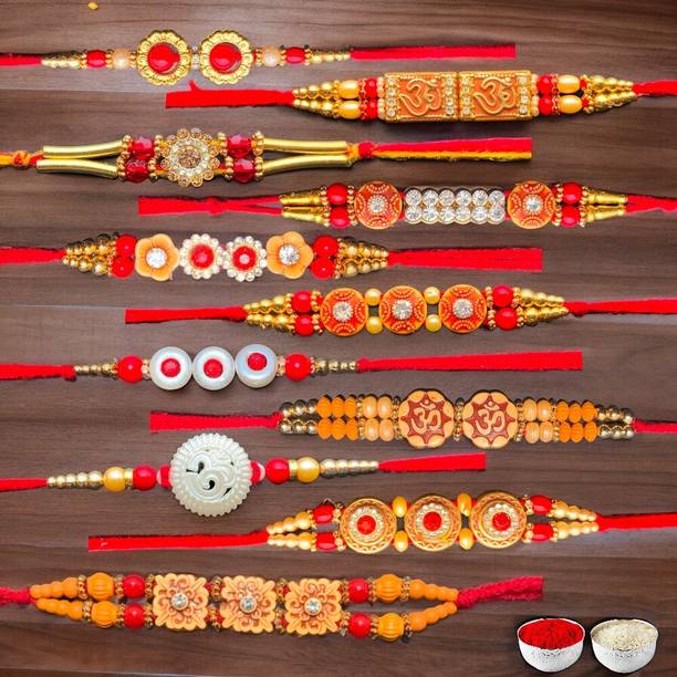 Kaynka Designer C8-H10-C7-H3-F9-G6-F6-D5-C6-H11-F3 Assorted Chawal Roli Pack  Set