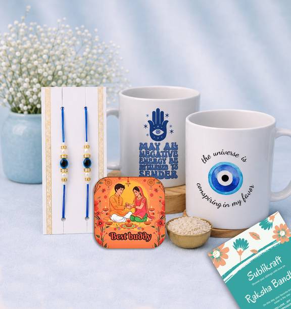 Sublikraft Rakhi set for Brother Mug Mauli Thread Rakhi  Set