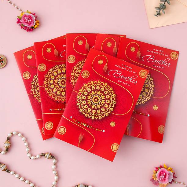 Thread Personalised Raksha Bandhan Greeting Card With Envelope Assorted Rakhi by ARCHIES