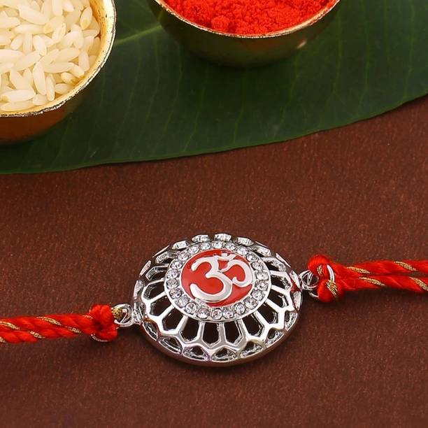Estele Religious 166-IG RAKHI Silver Chawal Roli Pack  Set