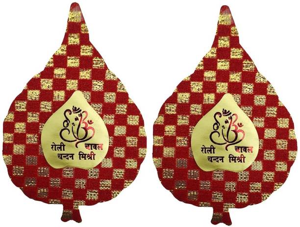 Popcorn Fusion Bhai Dooj Tikka set of 2, Silk Thread, Roli, Chawal, Chandan Mishri Cotton Gift Box