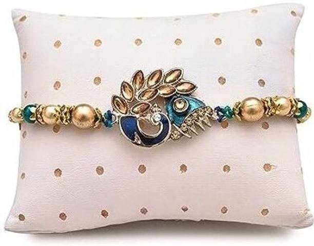 Riddhika Ventures Thread K2K3 Mauli Thread Rakhi, Greeting Card, Chawal Roli Pack  Set