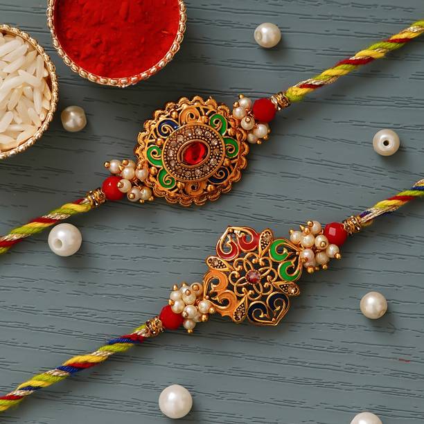 eCraftIndia Designer Rakhi Assorted Rakhi  Set