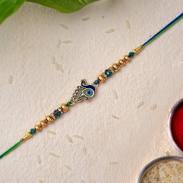 The Stone Aisle Designer Peacock Premium Rakhi Assorted Rakhi  Set