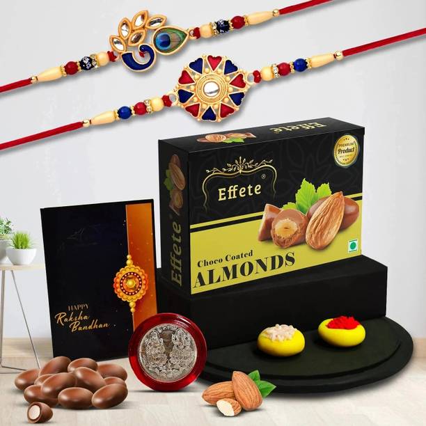 डिजाइनर Rakhi Combo Gift Set for Brother |Choco Magic 32Gm|Chocolate|Y22K2_505+513_CM32 असोर्टेड सेट