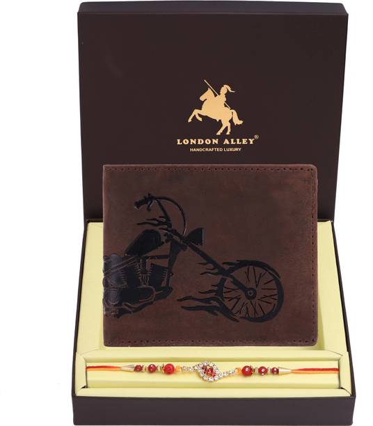 LONDON ALLEY Designer RK5R Pearl, Mauli Thread Wallet, Rakhi  Set