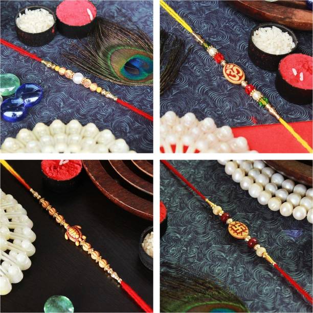 Designer Premium Rakhi Design 3097 Mauli Thread Rakhi by kgh