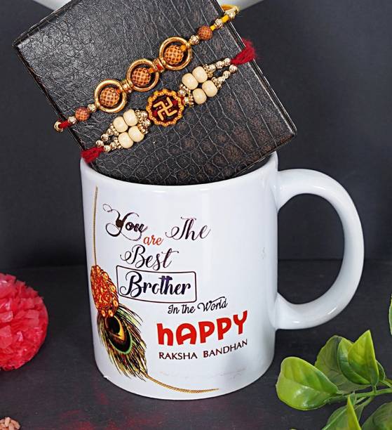 Banna Art Religious Rakhi with Mug| Bhai Rakhi | Fancy Rakhi | Designer Rakhi|4013 Mauli Thread Rakhi, Mug Set