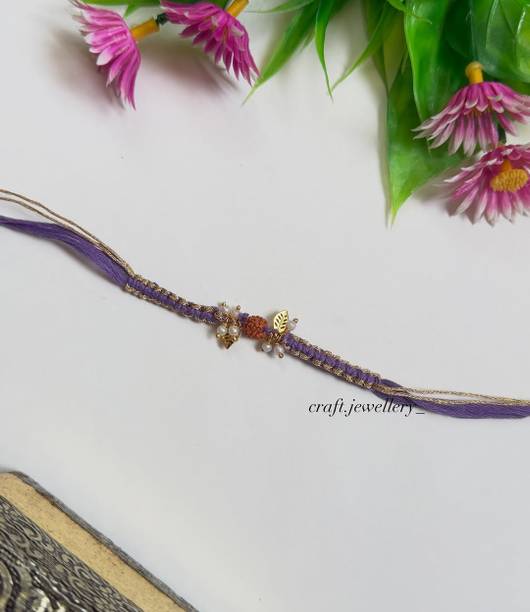 Payal Rudraksh 1 Mauli Thread Rakhi  Set
