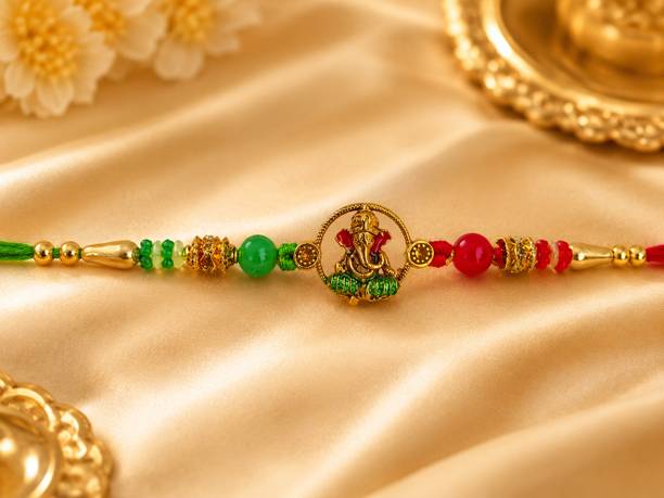 Religious New-Rakhi_a1 Mauli Thread Chawal Roli Pack Set by Kkakb