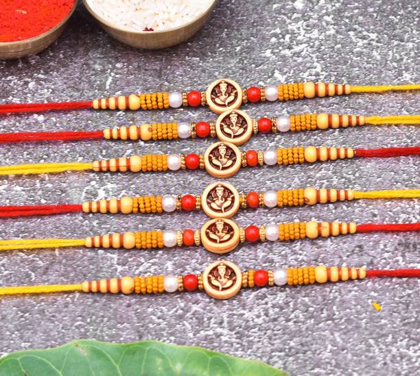 Rakhi Nation Religious G3-6 Assorted Rakhi  Set