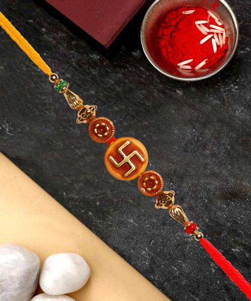 PDR Poonam Rudraksh rakhi gift for brotherW4-1 Assorted Rakhi  Set