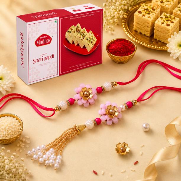 Great Art Rakhi with Sweet-sp18 Assorted Gift Box