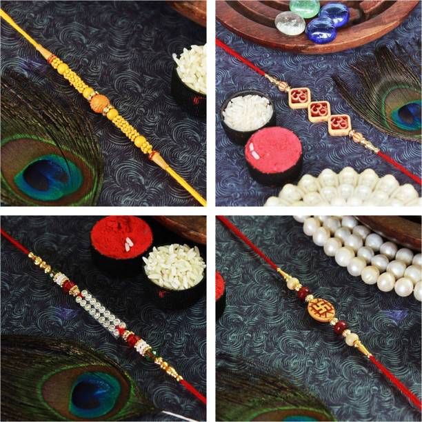 Designer Premium Rakhi Design 1011 Mauli Thread Rakhi by YOGIJI ENTERPRISE