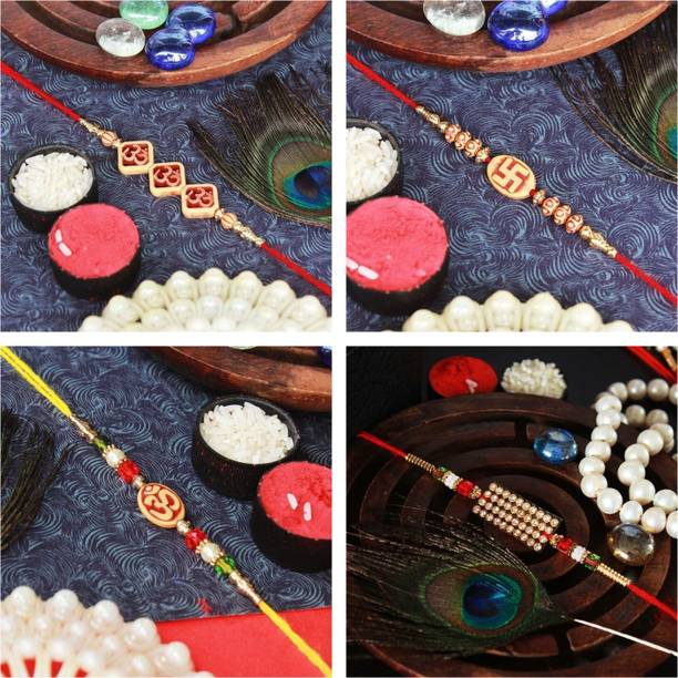 Designer Premium Rakhi Design 2378 Mauli Thread Rakhi by yogi