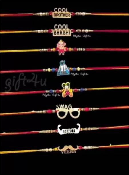 RHYTHM GIFT4U Designer AG_011_Rakhi Set Mauli Thread Rakhi  Set