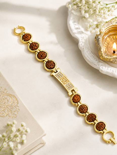 Alvira Rudraksh AL-BR-43 Gold Bracelet  Set