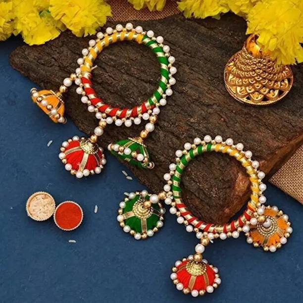 Happy Customise Bhaiya Bhabhi Rakhi2 Pearl Rakhi  Set