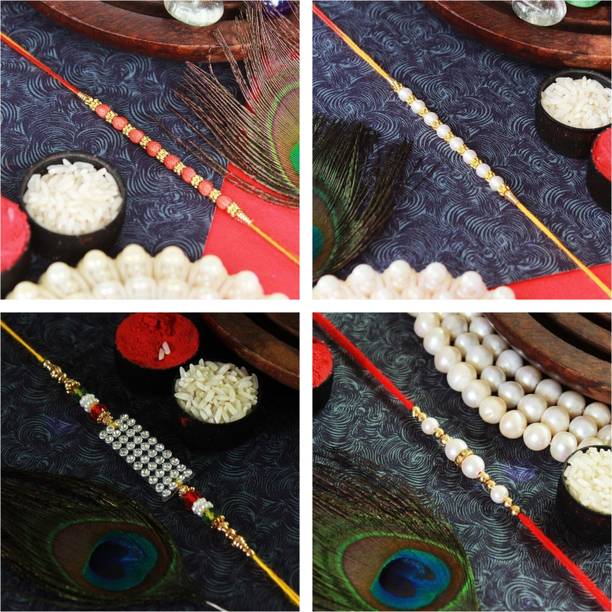 Designer Premium Rakhi Design 807 Mauli Thread Rakhi by yogi