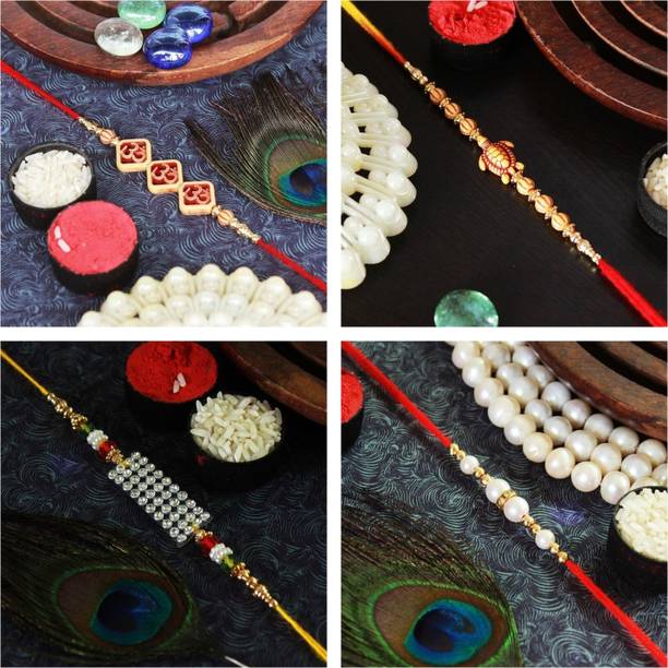 Designer Premium Rakhi Design 2771 Mauli Thread Rakhi by yogi