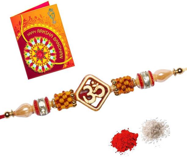PDR Poonam Thread rakhi gift for brother comboO2-1 Assorted Rakhi  Set