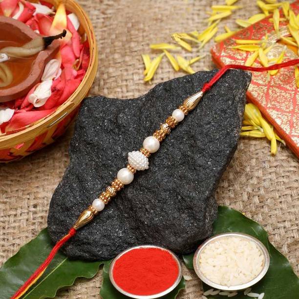 Flipkart SmartBuy Designer Rakhi Assorted Chawal Roli Pack, Rakhi Set
