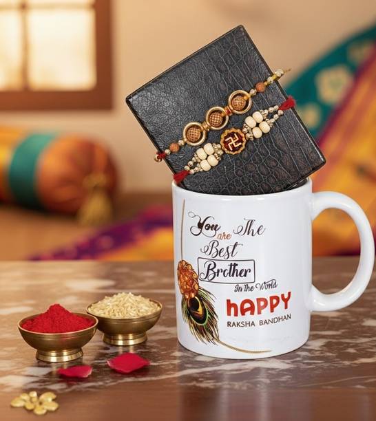 Banna Art Designer Premium 2 Pic Rakhi Set with Brother Special Mug Assorted Rakhi, Mug  Set