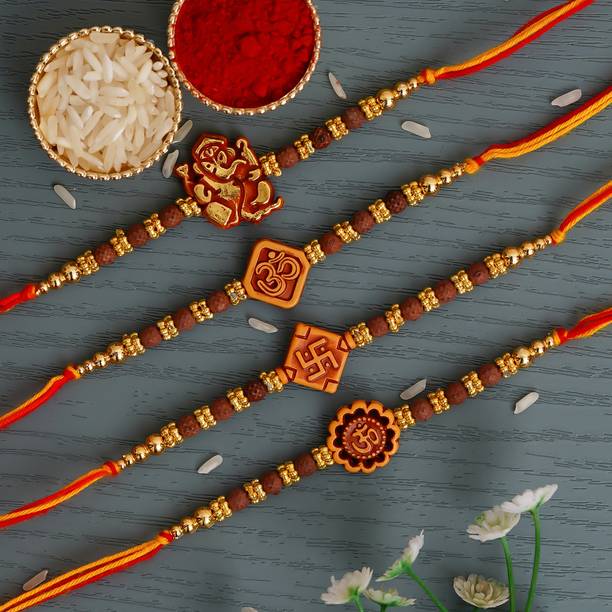 Designer Rakhi Assorted Chawal Roli Pack, Rakhi Set by Flipkart SmartBuy