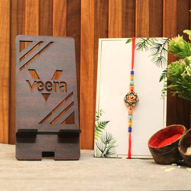Home Delight Designer PhoneStand-03 Assorted Mobile Stand, Rakhi  Set
