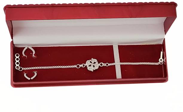 RELBEES Bracelet Rakhi for brothers Silver Chawal Roli Pack  Set
