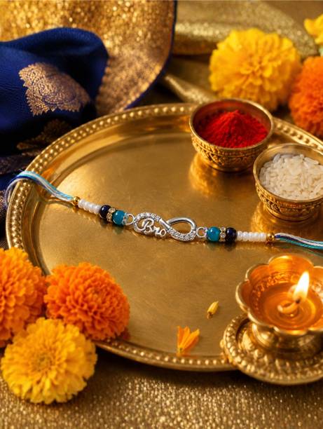 MHN-SRK-08 Silver Rakhi by Miss HIghness