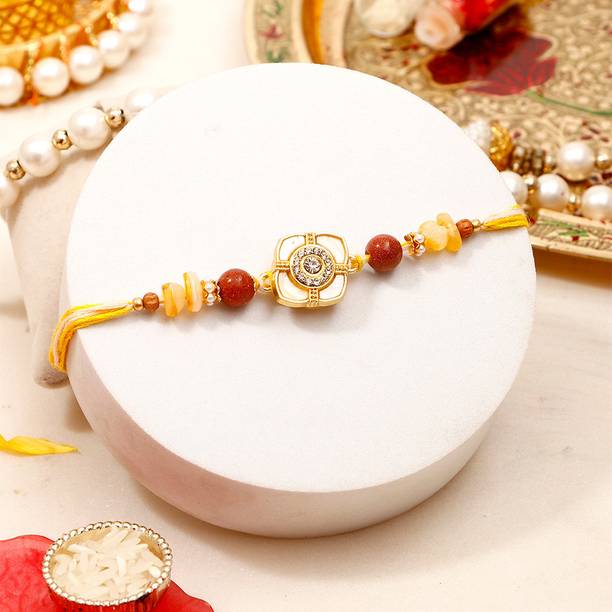 Thread Premium Spinning Rotating Designer Rakhi for Brother with Rakhi Greeting Card Assorted Rakhi, Greeting Card Set by ARCHIES