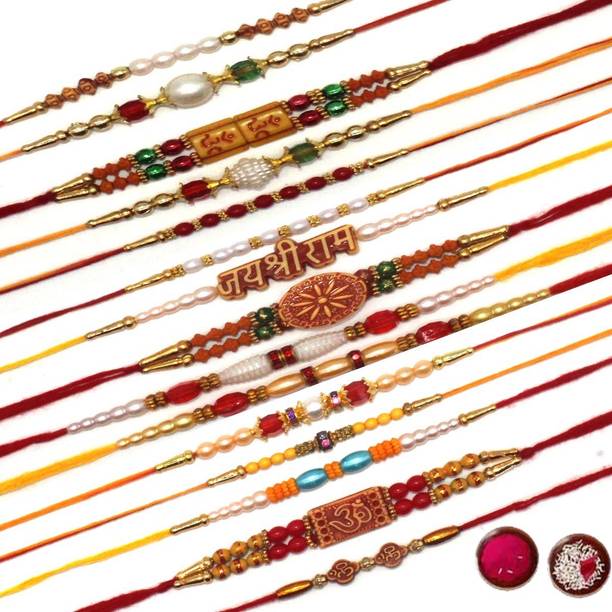 Fashion Factory Designer RK-COMBO1-15P Pearl Rakhi  Set