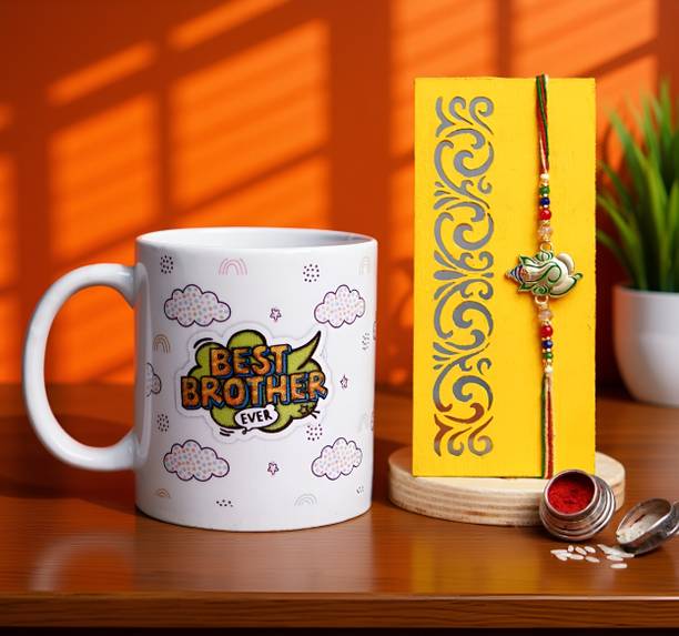 Home Delight Designer Mugcombo-32 Assorted Mug, Rakhi  Set