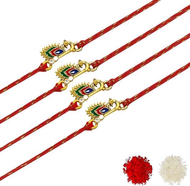 AARON INC Thread Ai_Rakhi_00001423583 Mauli Thread Rakhi  Set