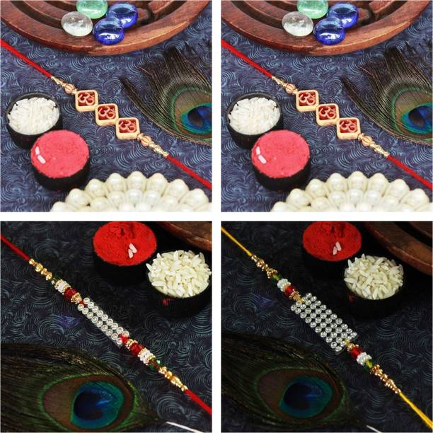 Designer Premium Rakhi Design 3683 Mauli Thread Rakhi by kgh